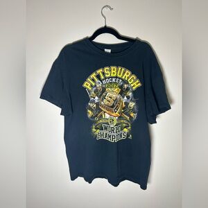 Pittsburgh Penguins 2017Back to Back Stanley Cup World Champions T Shirt XL